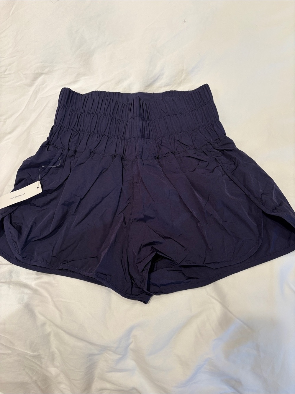 Women's High-Waist Navy Athletic Shorts